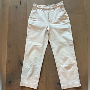 Everlane cream cropped jean